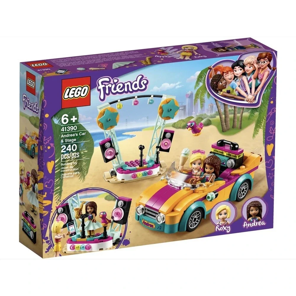 LEGOS Friends 41390 Andrea's Car & Stage Retired Read No‎ box